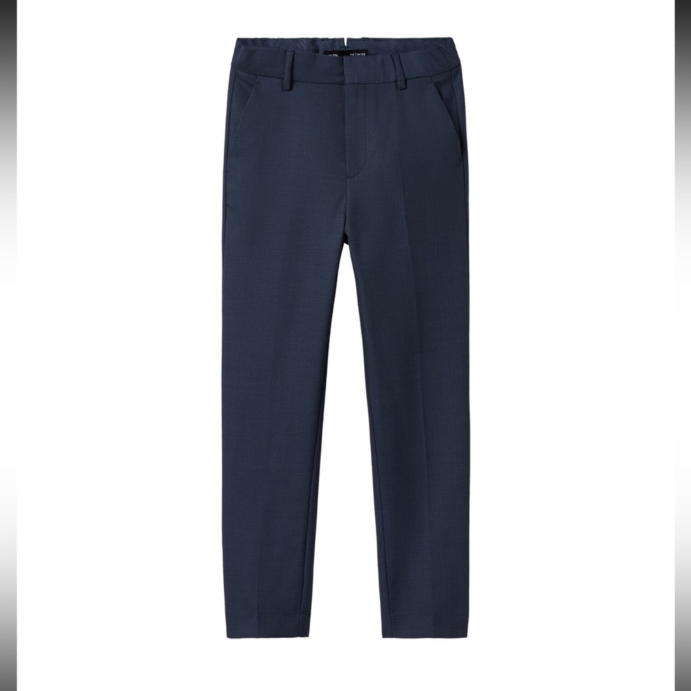 NWT Zara Boys Bugella Premium Wool Blend Suit Pants Sz 6 Blue